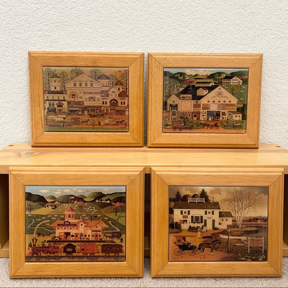 Lot 4 Vintage Georgina’s Country Collection Wall Framed Art Wall Decor